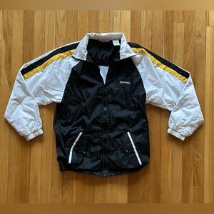 Spalding Sports Jacket Black, White and Yellow Water Resistent - Men's Small